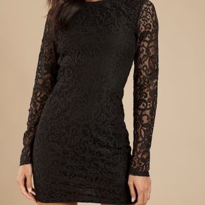 Black Lace Bodycon Dress
